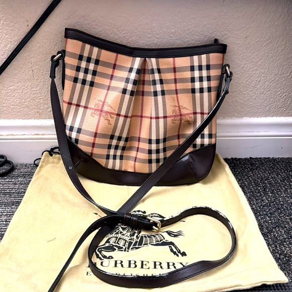 Burberry Haymarket Check Crossbody Bag - Picture 1 of 7